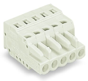 Wago 100% fehlsteckgeschützt lichtgrau Federleiste (721-109/026-000)