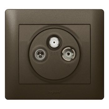 Legrand 771289 3Loch Hirschm. Galea dark bronze TV-Abdeckung (771289)