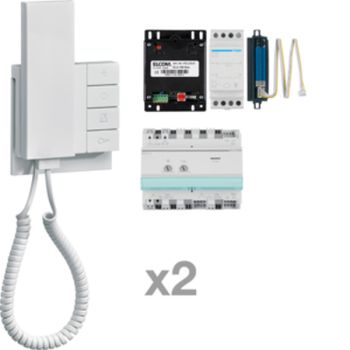 ELCOM Fon i2Audio+2Draht 2-Teilnehmer Audio-Sprechanlagen-Set(REK402Y)