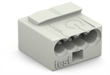 Wago 243-304 Micro 0,6-0,8qmm lichtgrau Verbindungsdosenklemme 4polig (243-304)