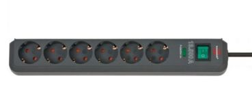 Brennenstuhl Eco-Line 6fach anthrazit 5m 13.500A Steckdosenleiste (1159710515)