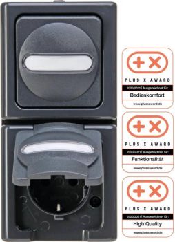 Heinrich AP-FR Komb.skr. BlueElectric anthrazit Aus-/Wechselschalter (130815000)