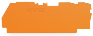 Wago 0,8 mm dick für 3-Leiter-Klemmen orange Abschluss- und Zwischenplatte (2104-1392)