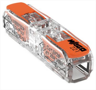 Wago mit Hebel max. 4mm² 2-Leiter Durchgangsverbinder (221-2411)