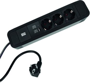 Bachmann PRIMO 2 3xCEE7/3, 1xUSB A&C Charger 2,0m Steckdosenleiste (350.008)