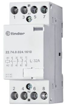 Finder 3 Schließer 1 Öffner 32A Spule 24V Installationsschütz (22.74.0.024.1717)