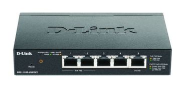 D-Link 5x10/100/1000 Desktop PoE Powered Managed Switch (DGS-1100-05PDV2)