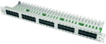 Telegärtner 50xRJ45U MPPI50-H 1HE RAL7035 Patchpanel 19 Telefon ISDN Cat3 (100007041)"