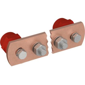 Pröpster Cu 2 Isolatoren 8 Anschlüsse M10 Potentialausgleichsschiene (910 375)