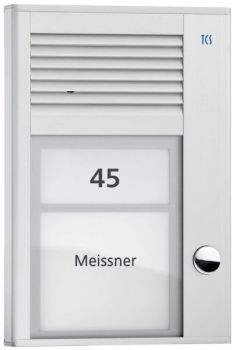 TCS PAK01-EN Audio 1 Taste 1-r. AP silber Audio-Türstation (PAK01-EN)