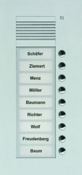 TCS PUK09/1-EN UP 9 Tasten 1spaltig silber Audio-Türstation (PUK09/1-EN)