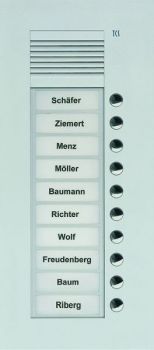 TCS PUK10/1-EN UP 10 Tasten 1spaltig silber Audio-Türstation (PUK10/1-EN)