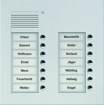 TCS PUK14/2-EN UP 14 Tasten 2spaltig silber Audio-Türstation (PUK14/2-EN)
