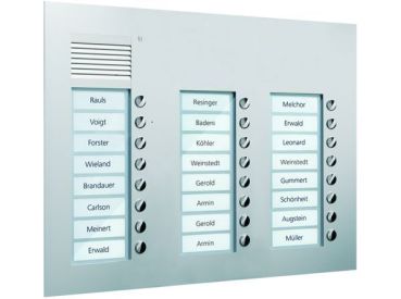 TCS PUK24/3-EN UP 24 Tasten 3spaltig silber Audio-Türstation (PUK24/3-EN)