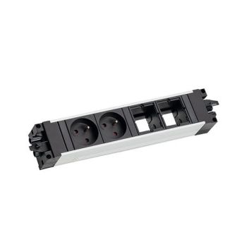 Bachmann STEP ALU 2XUTE 2XCM GST18 Steckdosenleiste (906.0217)