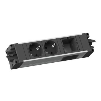 Bachmann STEP ALU 2XCEE7/3 1XCM 90°GST18 Steckdosenleiste (906.09529)