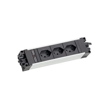 Bachmann STEP ALU 3XCH 90°STROM GST18I3 Steckdosenleiste (906.10860)