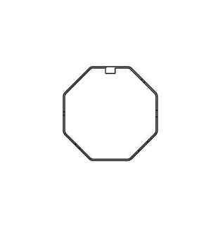 Rademacher SW60 verzinkt Fixlänge 6m 0,9mm Achtkantstahlwelle (92601698)