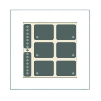 Issendorff 8 Tasten 6 LEDS Bargraph. integr. TS ws Glas-Tastenfeld (30282)