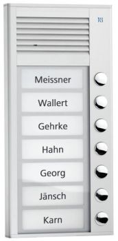 TCS PAK07-EN Audio 7 Tasten 1-r. AP silber Audio-Türstation (PAK07-EN)