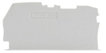 Wago 0,8mm dick grau Abschluss- Zwischenplatte (2102-1291)