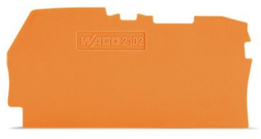 Wago 0,8mm dick orange Abschluss- Zwischenplatte (2102-1292)