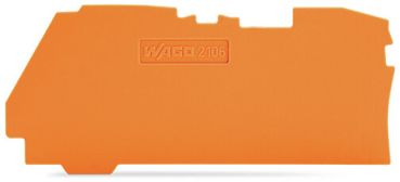Wago 1mm dick orange Abschluss- Zwischenplatte (2106-1292)