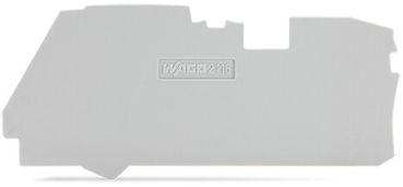 Wago 1mm dick grau Abschluss- Zwischenplatte (2116-1291)