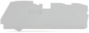 Wago 1mm dick für 3-Leiter-Klemmen grau Abschluss- Zwischenplatte (2116-1391)