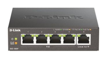 D-Link 5x10/100/1000 Desktop unmanaged PoE Switch (DGS-1005P/E)