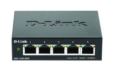 D-Link 5-Port Layer2 Gigabit Smart Switch, 5x 1 Smart Gigabit Switch (DGS-1100-05V2/E)