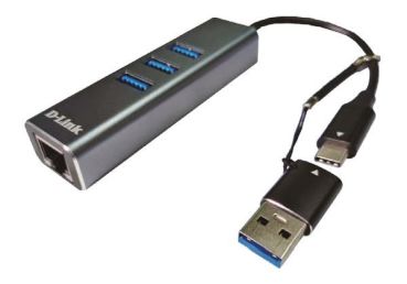 D-Link USB-C/USB auf Gigabit Ethernet Adapter m Hub (DUB-2332)