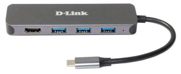 D-Link 5-in-1 USB-C Hub mit HDMI/Power Delivery Hub (DUB-2333)