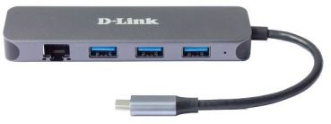 D-Link 5-in-1 USB-C Hub mit Gigabit Ethernet/Po Hub (DUB-2334)