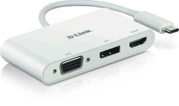 D-Link USB-C 3-Port Video Adapter mit HDMI & Di Hub (DUB-V310)