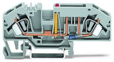 Wago 282-698/281-413 mit LED 24V 2 Leiter Sicherungsklemme (282-698/281-413)