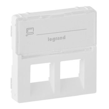 Legrand VLIFE RJ11/RJ45 BF 2fach ultraweiss Abdeckung (755480)