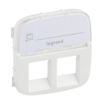 Legrand V.ALL RJ11/RJ45 BF 2fach ultraweiss Abdeckung (755485)