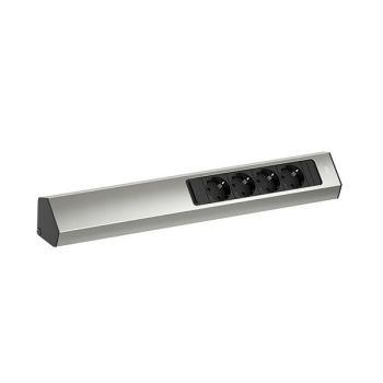 Bachmann CASIA 2 4xCEE7/3 2,0m AEH Edelstahl-Opti Wandkanalsteckdose (932.004)