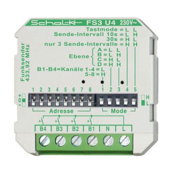 Schalk FS3 U4 4-Kanal 230V UP-Funk-Sender (FS3U49)