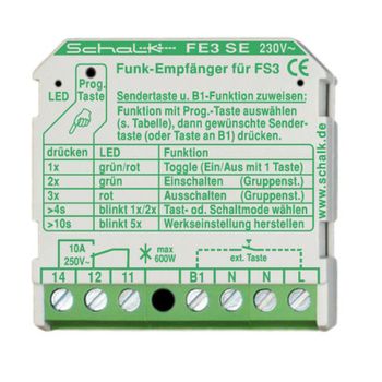 Schalk FE3 SE 1-Kanal 230V UP-Funk-Empfängerschalter (FE3SE9)