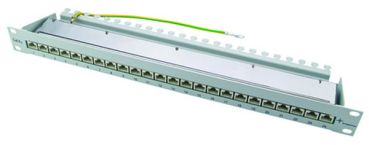 Telegärtner 24xRJ45 MPP24-HS 1HE RAL7035 Patchpanel 19 Cat6A ISO geschirmt (100007016)"