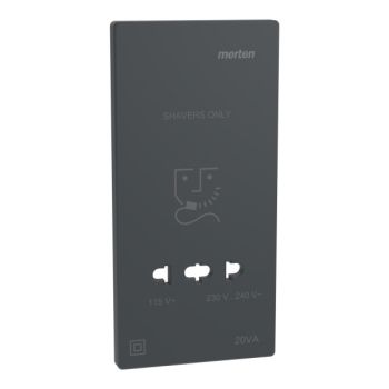 Merten für Rasiersteck. Anthrazit System Design Zentralplatte (MEG2109-3434)