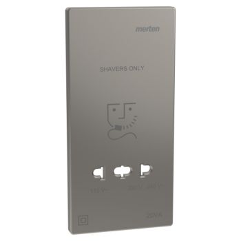 Merten für Rasiersteck. Nickelm. System Design Zentralplatte (MEG2109-3450)