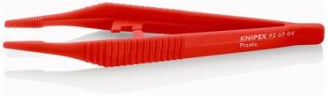 Knipex Geriffelt 129mm rot Kunststoffpinzette (92 69 84)