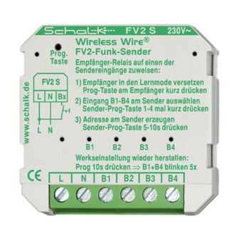 Schalk FV2S09 mit 4 Eingängen 230V UP Funk-Sender (FV2S09)