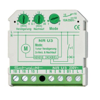 Schalk NRU309 mit Einschaltverzögerung 230V UP Nachlaufrelais (NRU309)