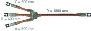 DEHN EKV3+0 35 G V18JQHQ 3polig 35qmm Erdungs- und Kurzschließseil (V18JQHQ)