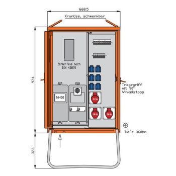 Walther 44 kVA Anschlussverteiler (WAV0131BR1)