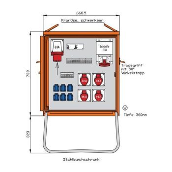 Walther 44 kVA Anschlussverteiler (WEV0801R1)